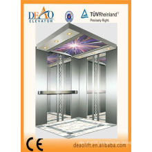 Machine Room Passenger Lift with Mirror Hairless Stainless Steel